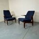Ensemble de 2 chaises longues en teck de style moderniste danois du milieu du siècle, années 1960