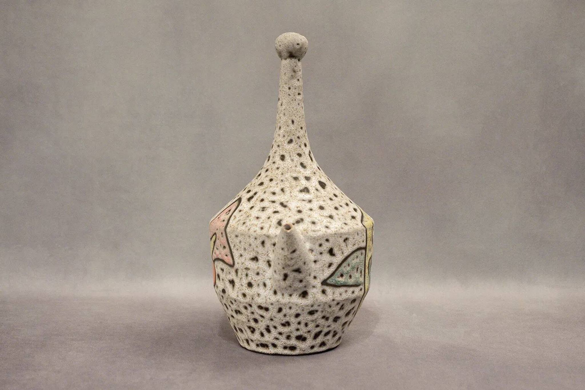 Fat lava jug abstract decoration Marius Bessone Vallauris - Mid-century 60