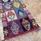 Vintage Boucherouite hallway rug: handwoven Berber rug.