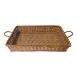 vintage rattan tray