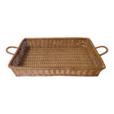plateau en rotin vintage