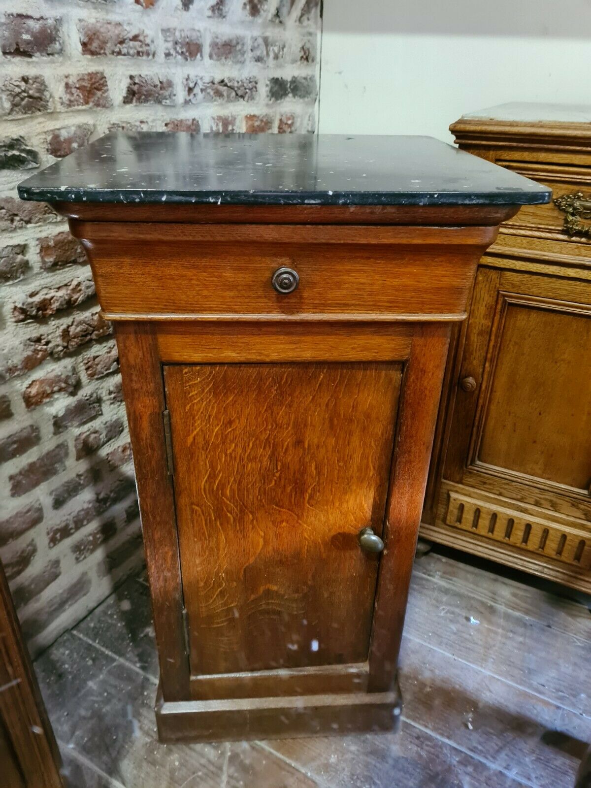 Louis Philippe oak bedside