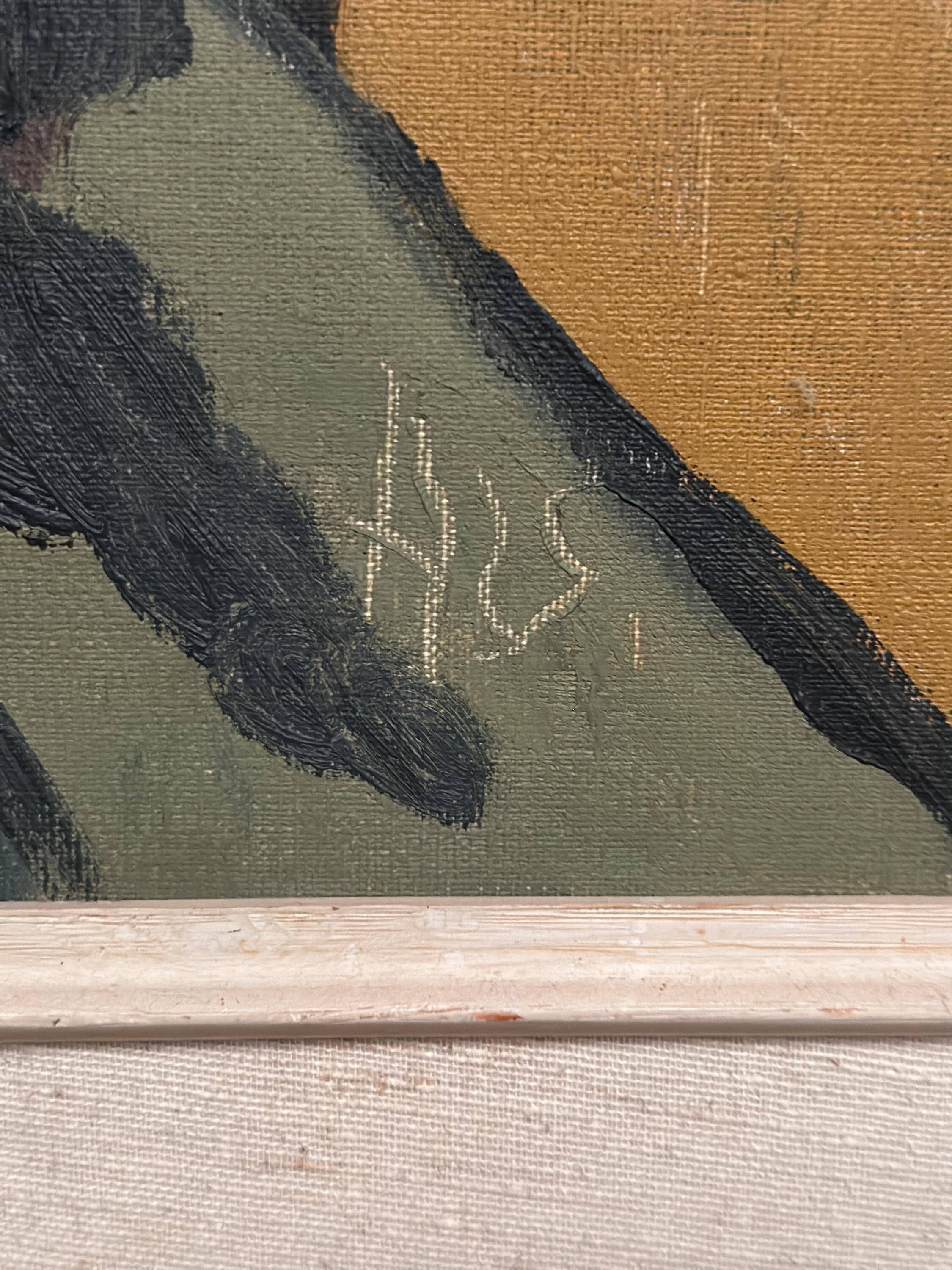 Original Swedish Oil on Canvas – “Alley” – Signed – Vintage & Framed