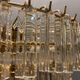 Italian murano glass prism triedri chandelier from venini