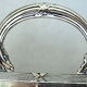 Serving tray metal silver style Louis-XVI
