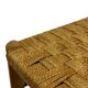 Vintage plant stand stool 1960s in oak with woven seat