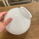 White glass lampshade globe