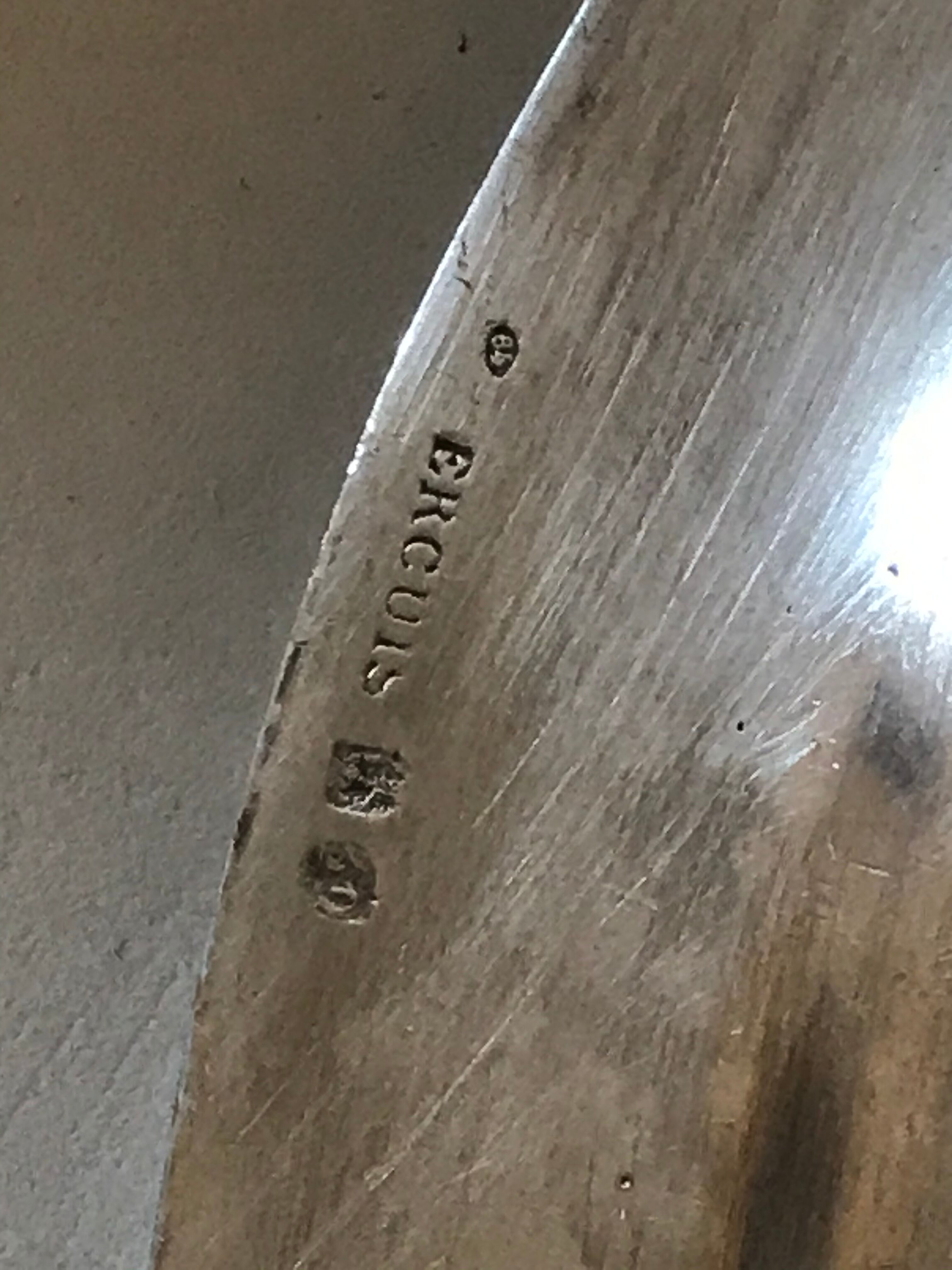 Ercuis silver metal oval dish