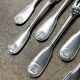 6 Christofle fish forks in silver-plated metal, shell design.