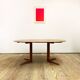 Round Circular Extendable Mid Century Teak Dining Table