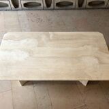 Travertine coffee table with intermediate top