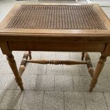Wooden coffee table and canage