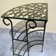 Etagère d'angle en fer forgé vintage