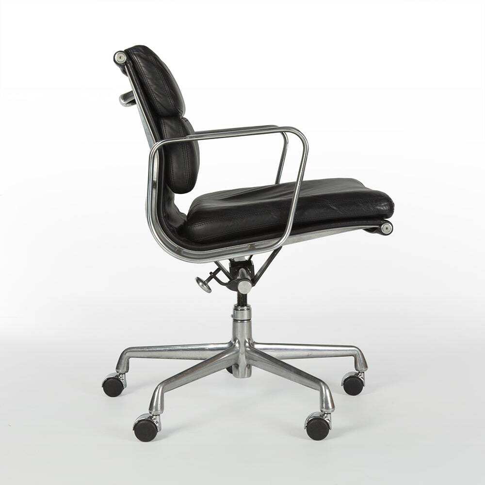 Black Herman Miller Original Eames EA435 ‘Soft Pad’ Desk Aluminium Chair