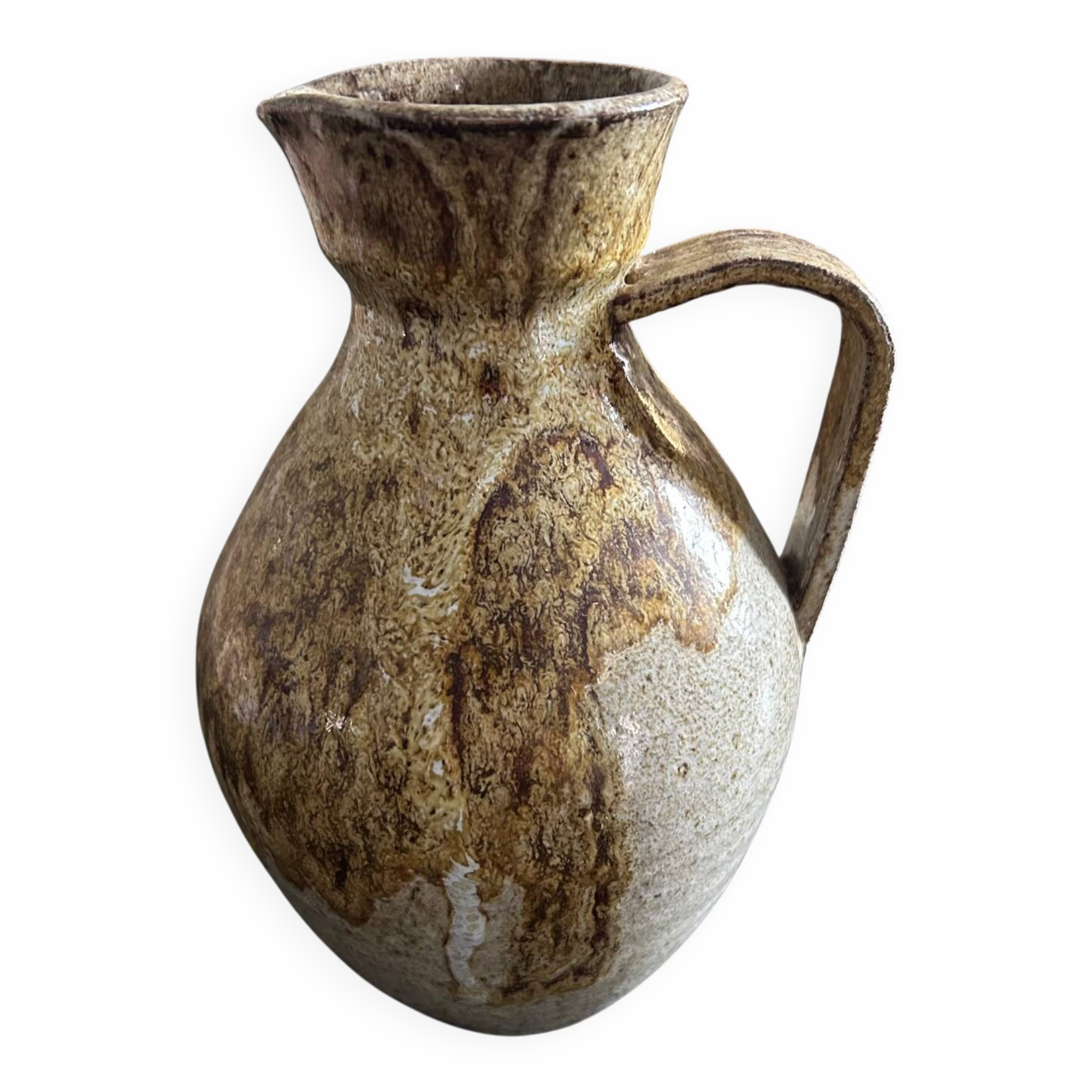 Pichet en grès bicolore