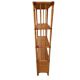 Bamboo and wicker bookshelf, vintage boho-chic from the '70s.