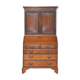 George III oak secretary bookcase circa 1760, Thomas Chippendale style.