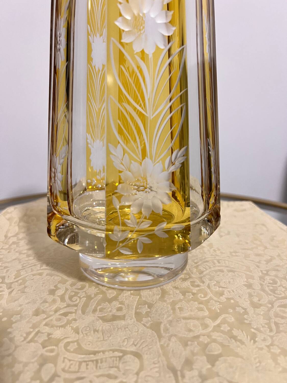 Bohemian crystal vase