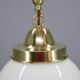 Peter Behrens “Luzette” Art Deco opaline glass pendant, Germany, 1930s