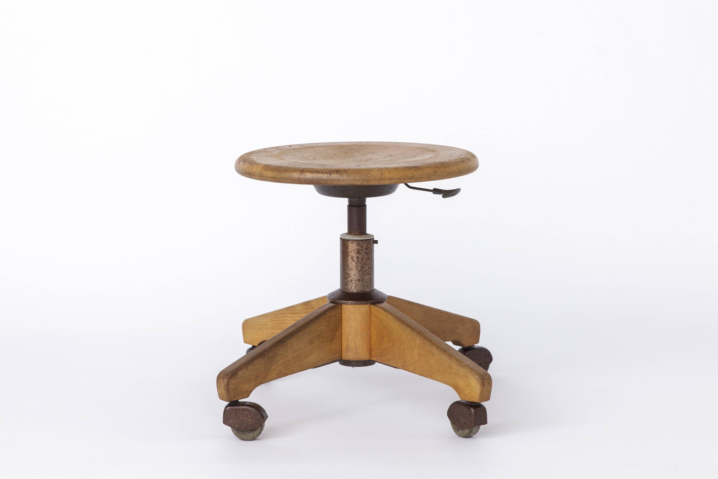 Industrial Stool 1950s by Sedus, Germany, adjustable
