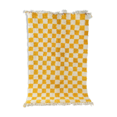 Lemon Check II, Berber Rug, 147 x 235