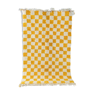 Lemon Check II, Berber Rug, 147 x 235