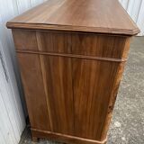 Chest of drawers in walnut and burr walnut, late 19th century, 4 drawers