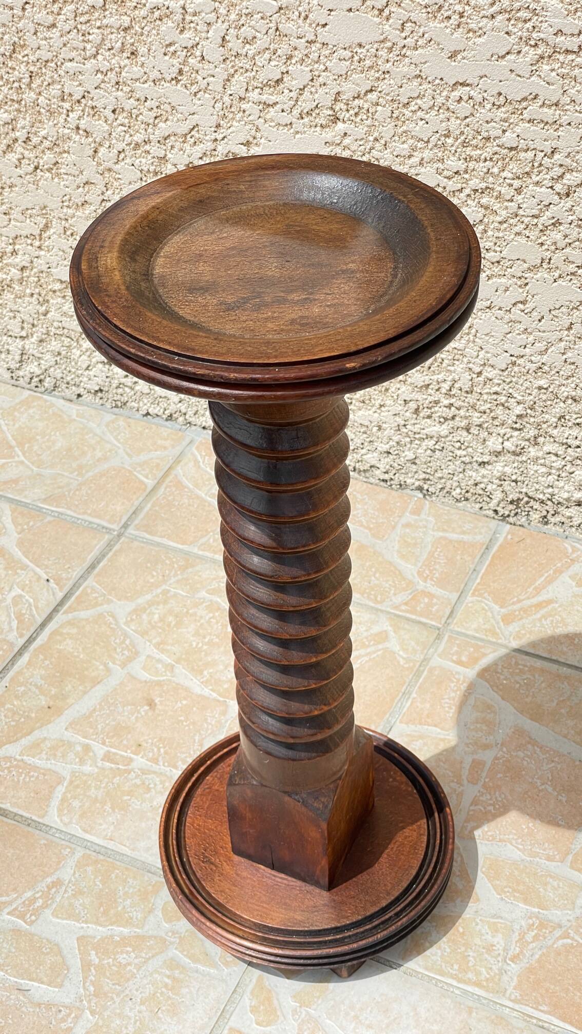 Charles dudouyt vintage oak plants holder