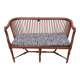 Banc bois léopard véranda salon 6 pieds vintage