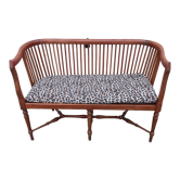 Old wooden bench leopard veranda living room 6 feet vintage