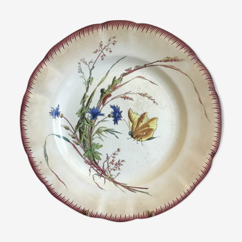 Assiette Sarreguemines service ‘papillon’