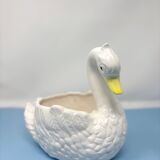 Cache pot en céramique italienne en forme de cygne