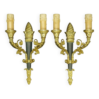 Pair of Restoration style wall lights from Hettier & Vincent, Paris