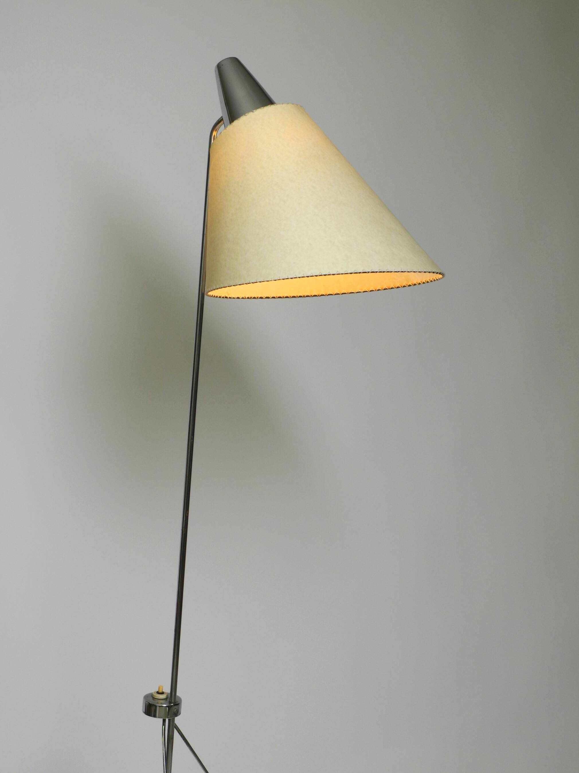 Original 1960s metal chrome floor lamp by Josef Hurka for Napako Czech