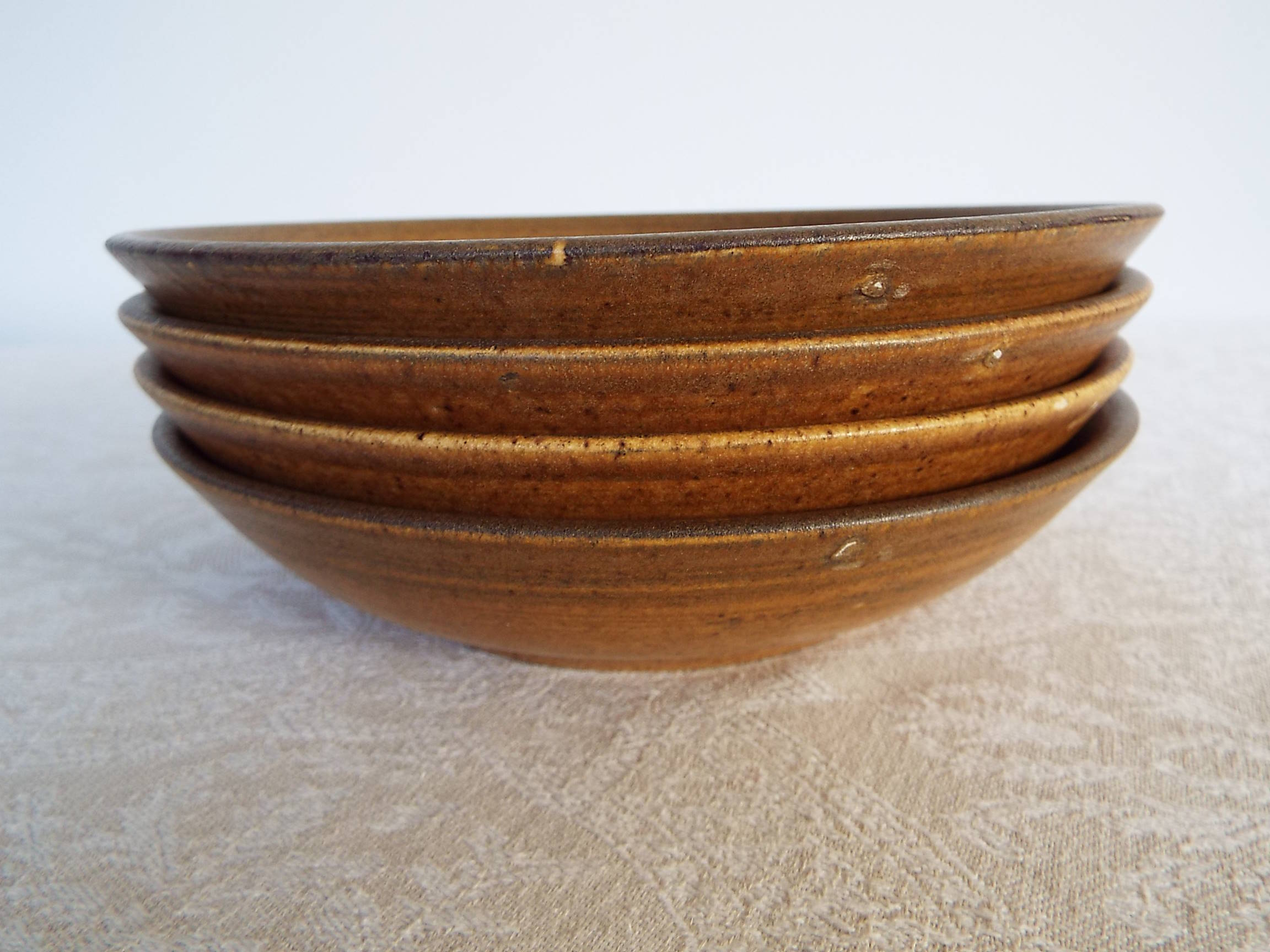 4 Longchamp stoneware hollow plates