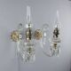 Antique wall sconces in crystal glass, Italy, 20th century