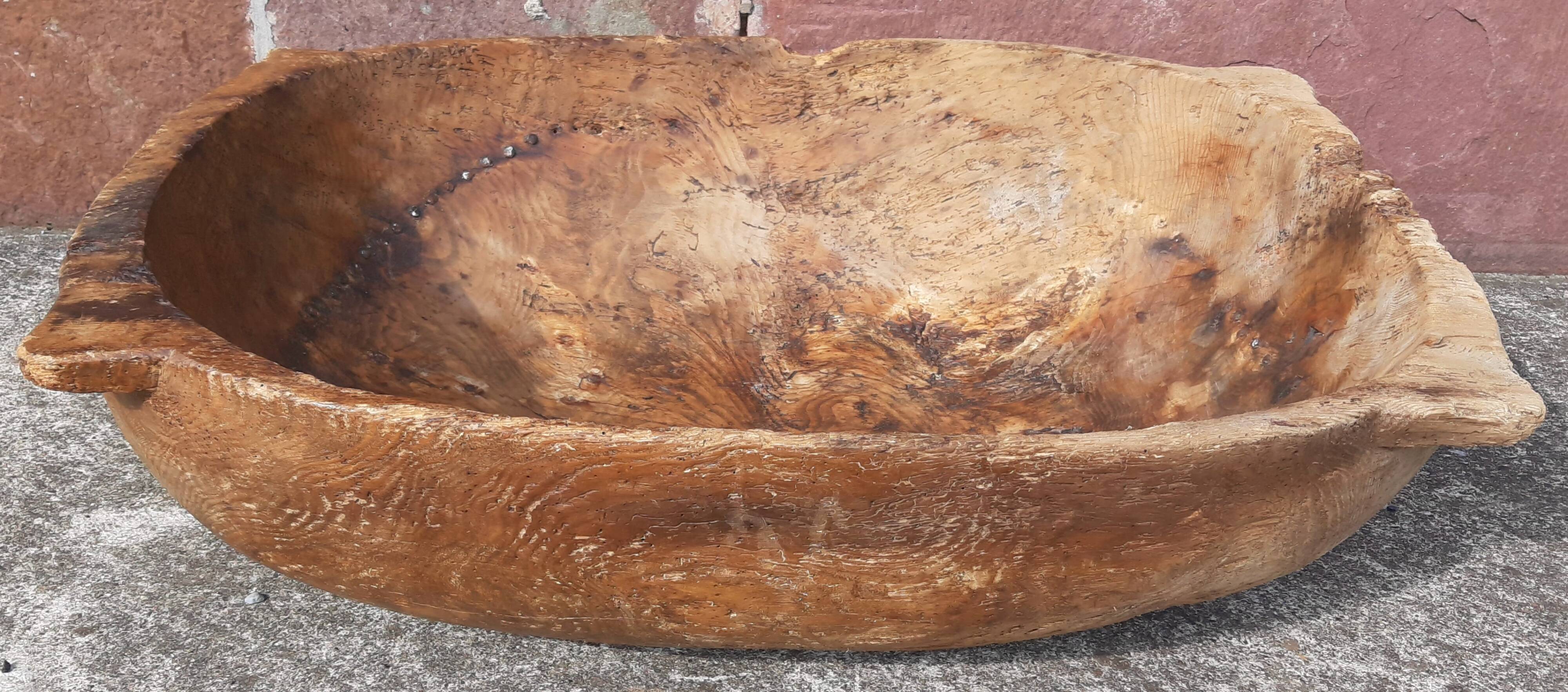 Old XXL planter or solid wood planter.