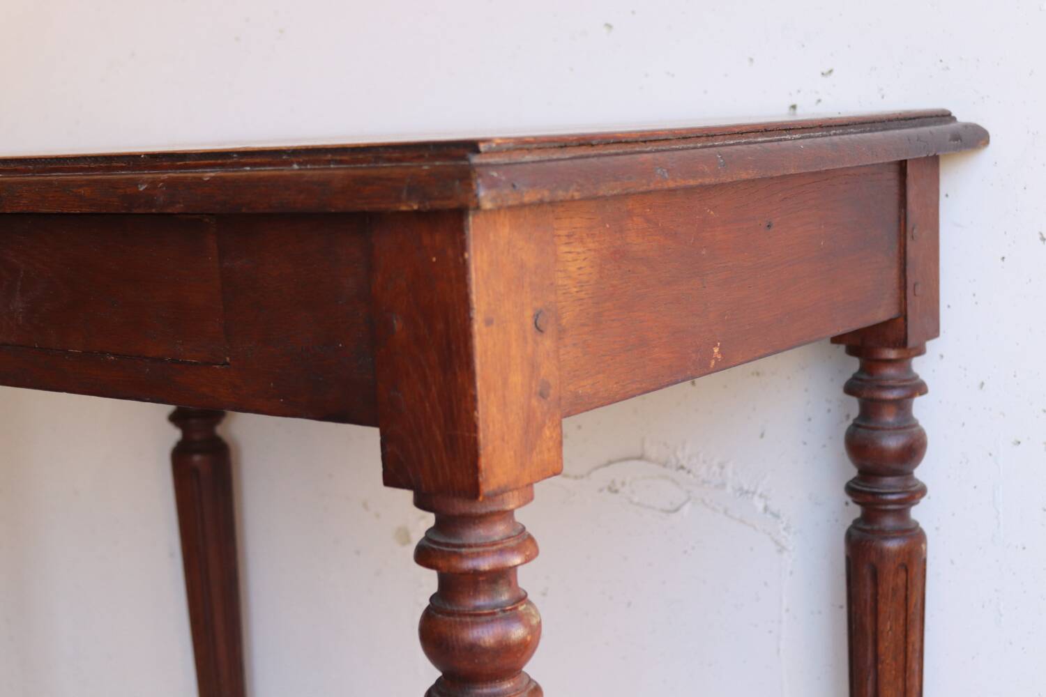 Small antique wooden desk – turned legs