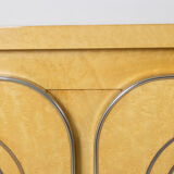 Four-door birch wood enfilade. 1970s.