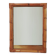 Miroir avec cadre en bambou années 70