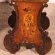pair of stools in walnut and marquetry - 19th century