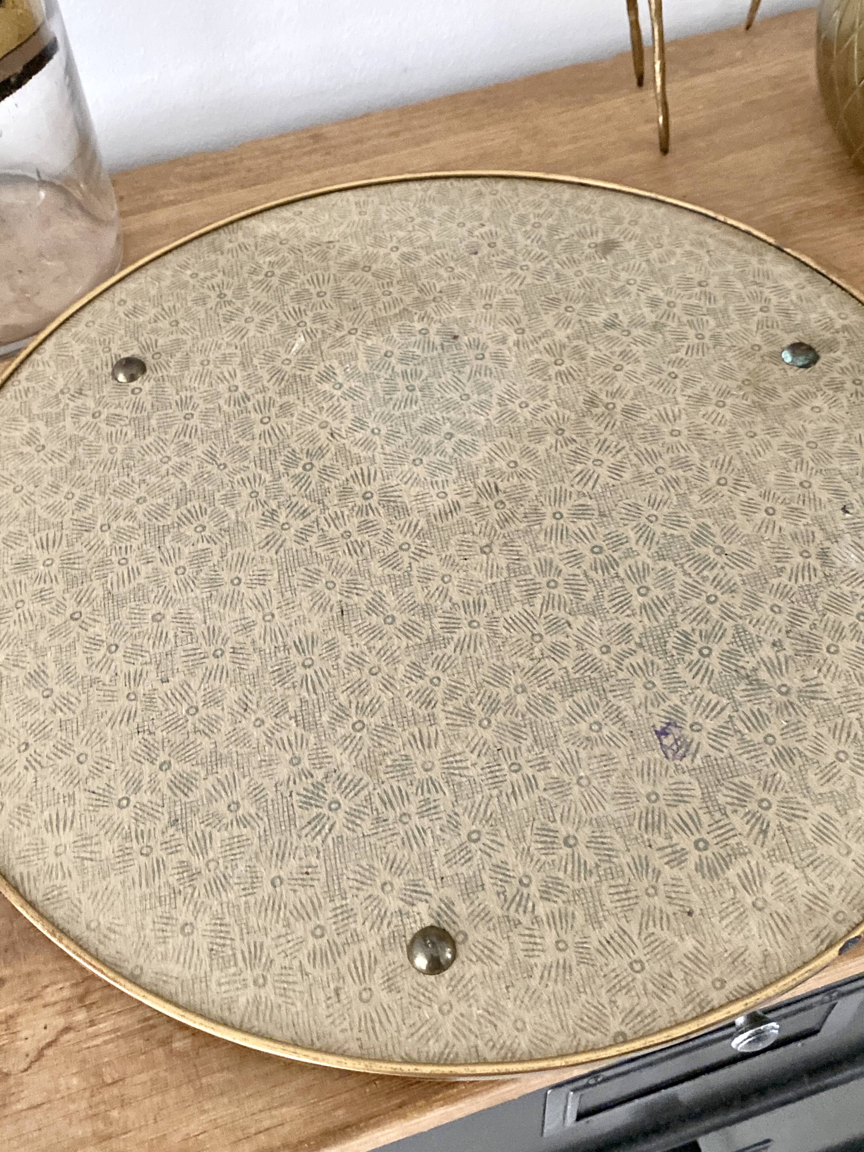 Round mirror tray 29cm