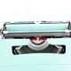 Typewriter, olivetti lettera 32 blue pastel