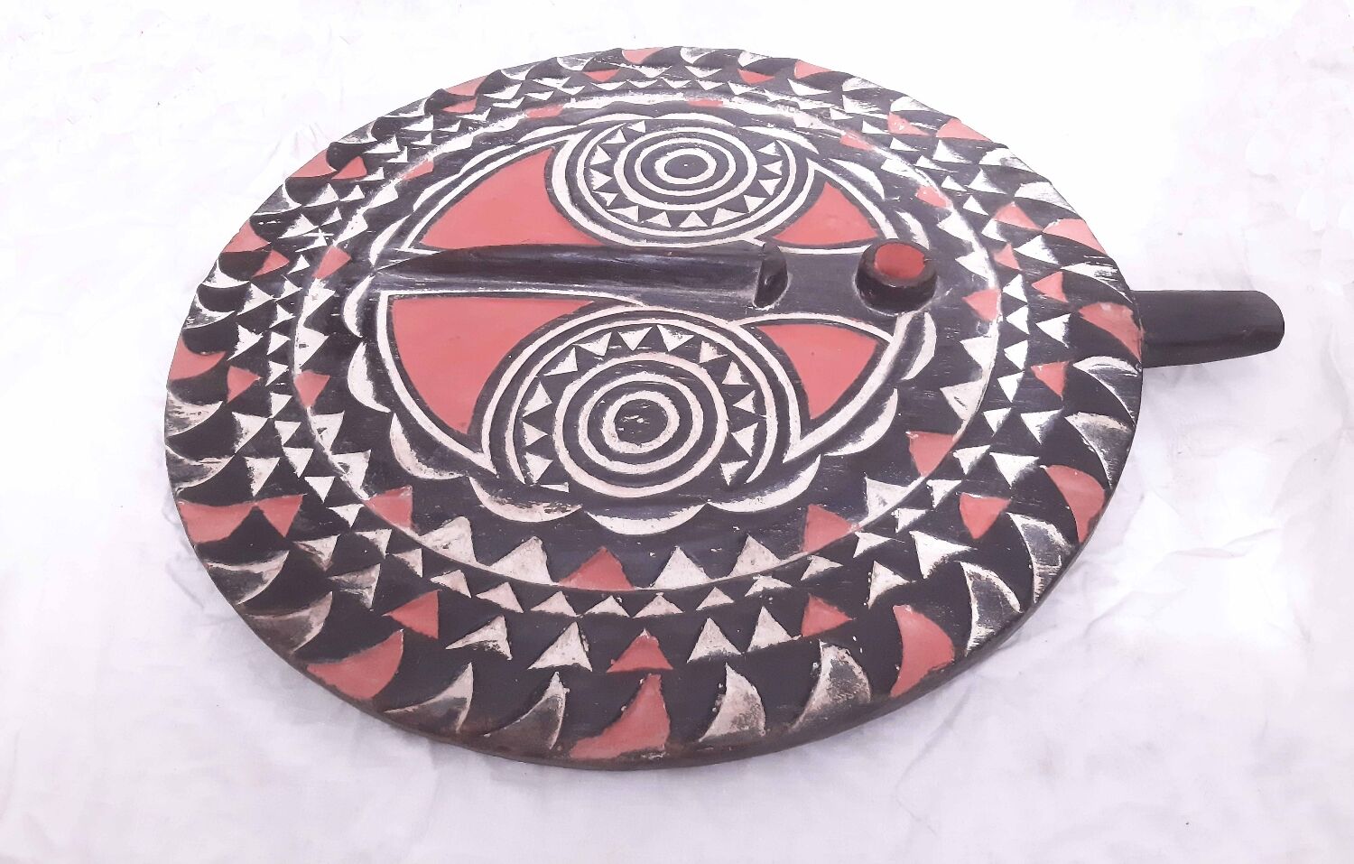 Wooden solar mask from Burkina Faso