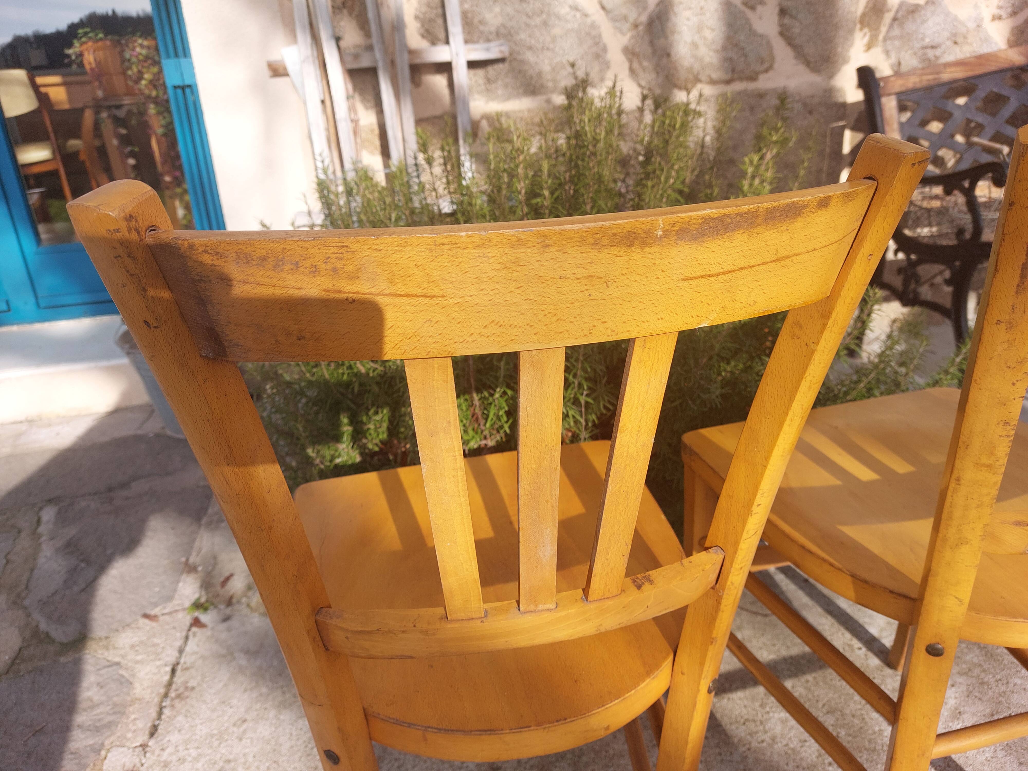 pair of Luterma style bistro chairs