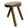 Tabouret vintage à pieds bobines