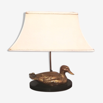 Deknudt duck lamp in brass