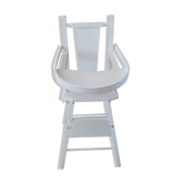Wooden high chair for vintage doll