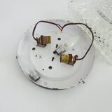 Wall lamp or ceiling light in glass and metal from the 50s and 60s.