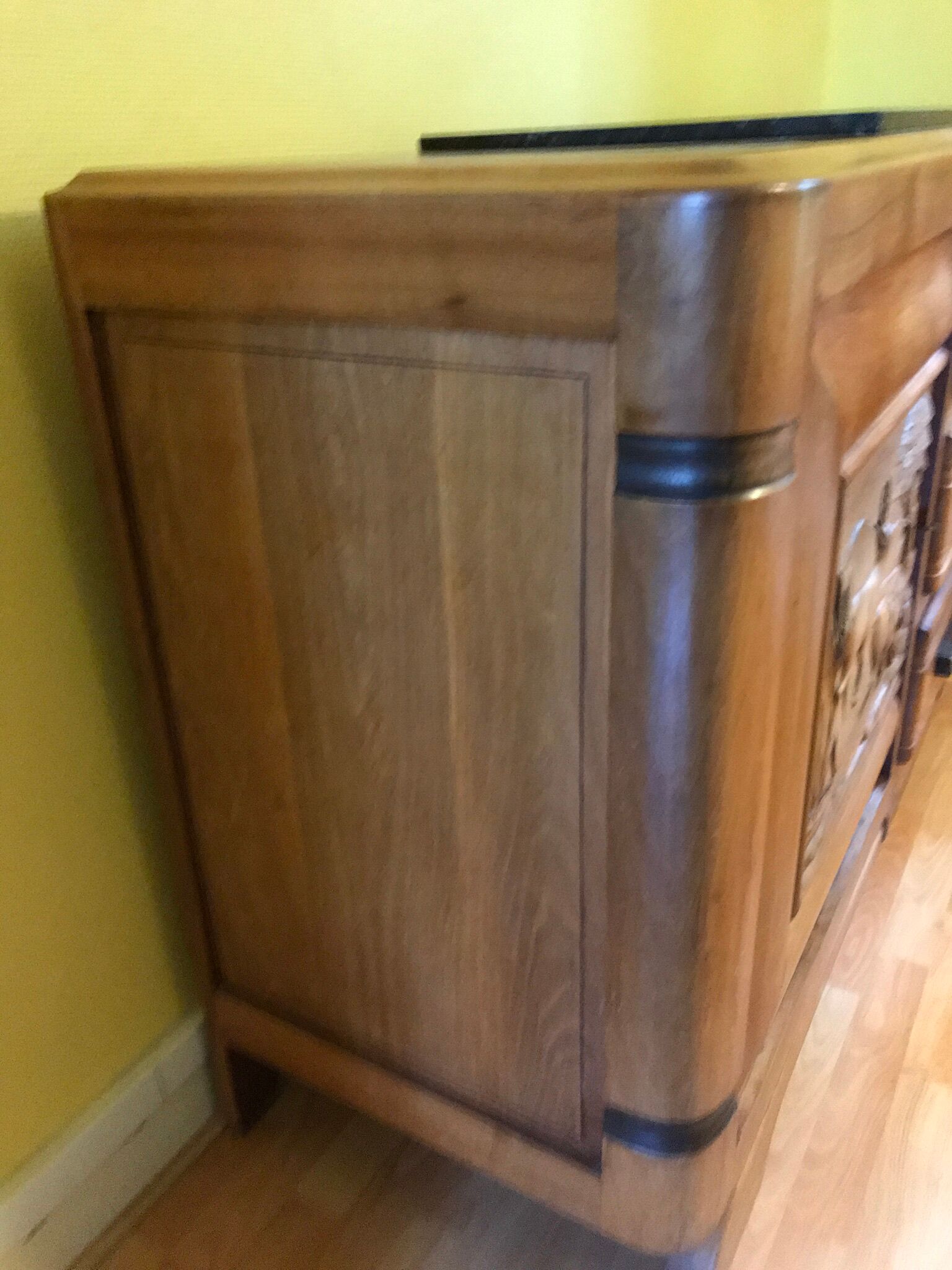 Art deco line-up in 1940s solid oak